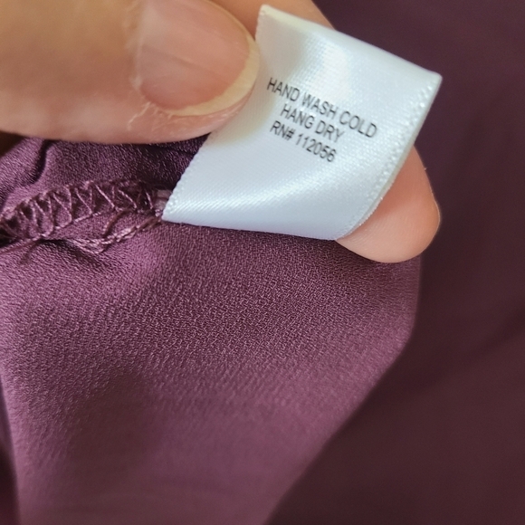 ZENANA Short Sleeve Boat Neck Eggplant Color Sheer Top Size Medium NWT - Picture 7 of 7